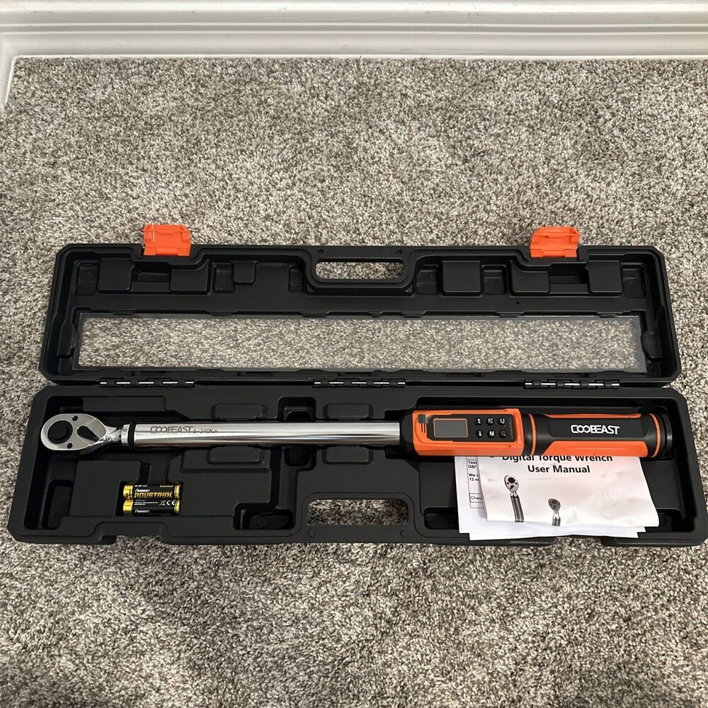 Coobeast Digital Torque Wrench 1/2 Drive w/ Case Brand New Open Box